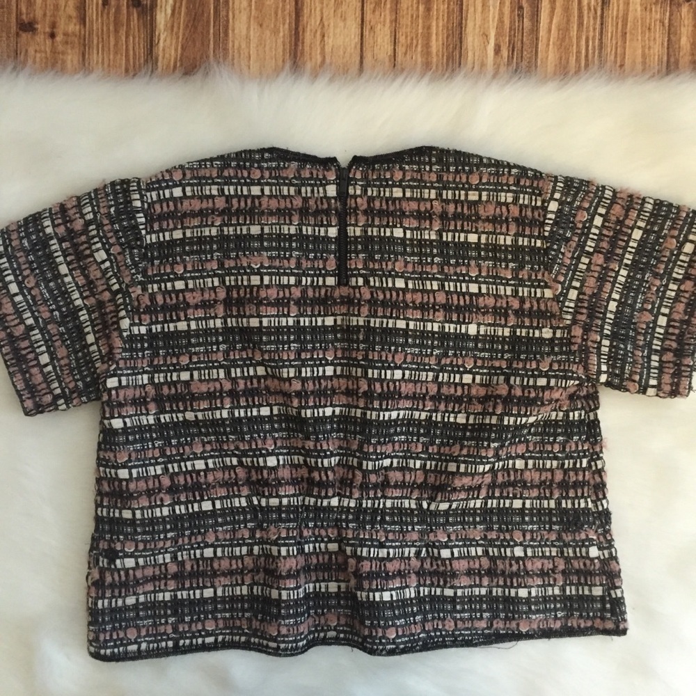 Pinko Italy Tweed Bolero Blazer Jacket Wool Blend Lace Details French Girl Chic - Picture 7 of 11